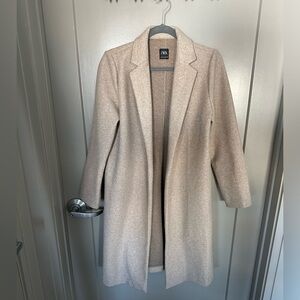 Zara Beige Coat Size Large